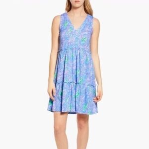 Lilly Pulitzer Lorina Swing Dress Blue Peri The Turtle Package Size Medium